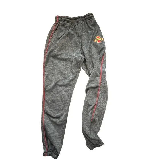 Iowa State Cyclones Mens Jogger Sweatpants Small By Colosseum Gray & Red Polyest - Picture 3 of 12